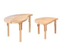 Beliani Set Of 2 Coffee Tables Paralia Rattan Natural