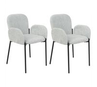 Beliani Set Of 2 Dining Chairs Albee Mint Green