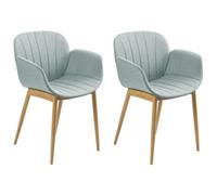 Beliani Set Of 2 Dining Chairs Alice Mint Green