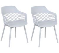 Beliani Set Of 2 Dining Chairs Almira Light Grey