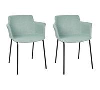 Beliani Set Of 2 Dining Chairs Belfield Mint Green
