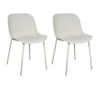 Set of 2 Dining Chairs BELOIT Light Beige