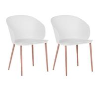 Set of 2 Dining Chairs BLAYKEE White