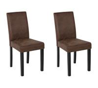Beliani Set Of 2 Dining Chairs Broadway Faux Leather Golden Brown