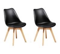 Beliani Set Of 2 Dining Chairs Dakota Ii Black