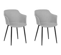 Set of 2 Dining Chairs ELIM Light Grey