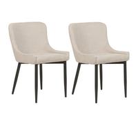Beliani Set Of 2 Dining Chairs Everly Light Beige