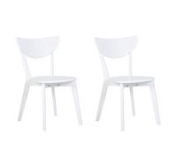 Beliani Set Of 2 Dining Chairs Roxby White