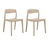 Set of 2 Dining Chairs SOMERS Beige