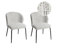 Beliani Set Of 2 Dining Chairs Zana White
