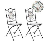 Beliani Set Of 2 Garden Chairs Collio Metal Black