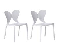 Set of 2 Garden Chairs LARISSA Light Grey
