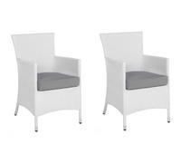 Garden Chair PE Rattan White ITALY