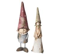 Beliani Set Of 2 Garden Statues Greva Gnome Multicolour