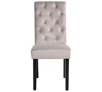 Beliani Set Of 2 Grey Velvet Dining Chairs With Black Pine Legs, W46 X D52 X H98Cm