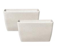 Beliani Set Of 2 Plant Pots Baris 74 Cm Beige