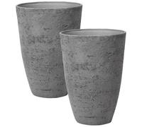 Set of 2 Plant Pots CAMIA 51 cm Grey