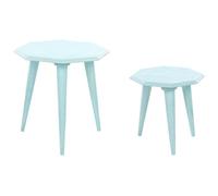Set of 2 Side Tables KANRI Light Blue