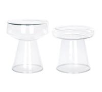Beliani Set Of 2 Side Tables Laguna/caldera Transparent