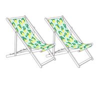 Beliani Set Of 2 Sun Lounger Replacement Fabrics Anzio/avellino 113 X 44 Cm Multicolour