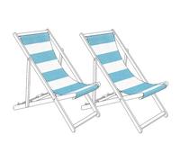 Beliani Set Of 2 Sun Lounger Replacement Fabrics Anzio/avellino 113 X 44 Cm Turquoise