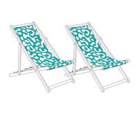 Beliani Set Of 2 Sun Lounger Replacement Fabrics Anzio/avellino 113 X 44 Cm Turquoise