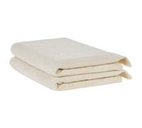 Beliani Set Of 2 Towels Atiu Terry Cotton Beige
