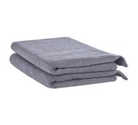Beliani Set Of 2 Towels Atiu Terry Cotton Grey