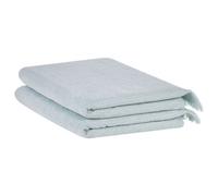 Beliani Set Of 2 Towels Atiu Terry Cotton Mint Green