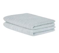 Set of 2 Cotton Terry Towels Mint Green MITIARO