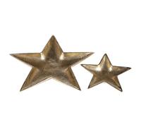 Set of 2 Trinket Dishes Star BANTEN Metal Gold