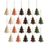 Beliani Set Of 20 Christmas Tree Ornaments Gudena Paper Multicolour