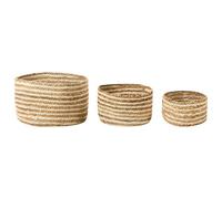 Beliani Set Of 3 Baskets Kahu Jute Natural