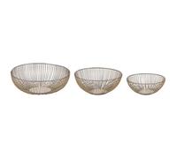 Set of 3 Bowls GARUT Metal Gold