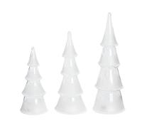 Set of 3 Decorative Christmas Trees with LED White KIERINKI