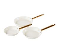 Beliani Set Of 3 Frying Pans Elite Pro Off-White