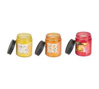 Beliani Set Of 3 Scented Candles Fruity Bloom Soy Wax Fruity Notes