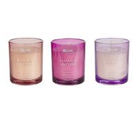 Beliani Set Of 3 Scented Candles Sheer Joy Soy Wax Floral Notes