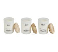 Beliani Set Of 3 Scented Candles Simplicity Soy Wax Fresh Notes Floral Notes