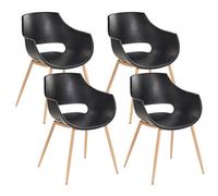 Beliani Set Of 4 Dining Chairs Millers Black
