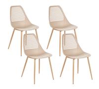 Set of 4 Dining Chairs MONTELLO Beige