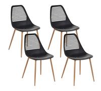 Set of 4 Dining Chairs MONTELLO Black