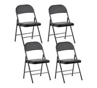 Beliani Set Of 4 Folding Chairs Shasta Metal Black