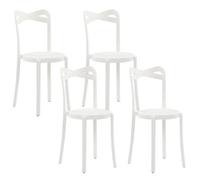 Set of 4 Garden Chairs CAMOGLI White