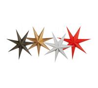 Beliani Set Of 4 Hanging Decorations Led Kamet Star 60 Cm Multicolour
