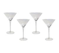 Beliani Set Of 4 Martini Glasses Morganite 220 Ml Transparent