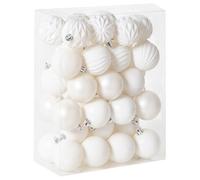 Beliani Set Of 40 Baubles Saimaa Off-White