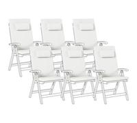 Beliani Set Of 6 Back/seat Cushions Java/amantea Premium 50 X 71 Cm Off-White