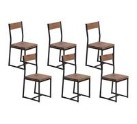 Beliani Set Of 6 Dining Chairs Laredo Brown/Black