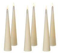 Beliani Set Of 6 Led Candles Aurum 28 Cm Off-White